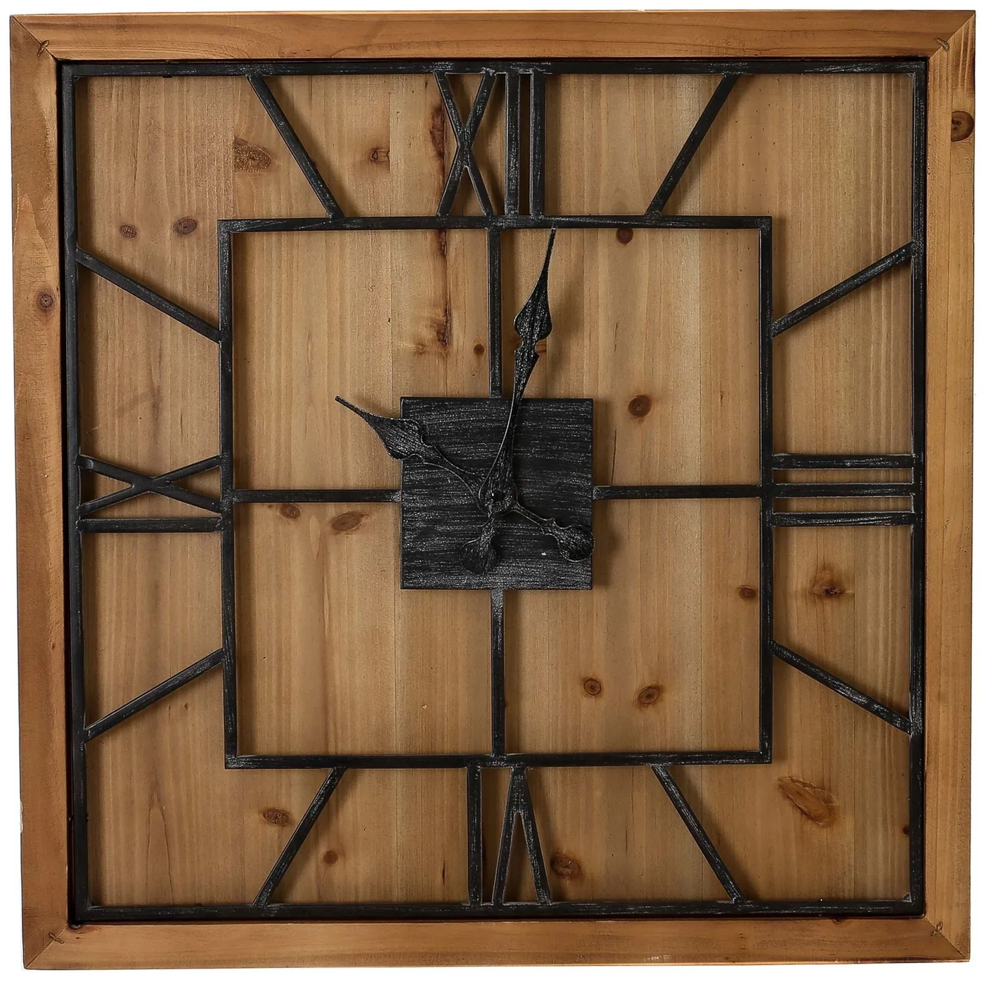 Decor material and finish reference for Williston Square Large Wooden Wall Clock