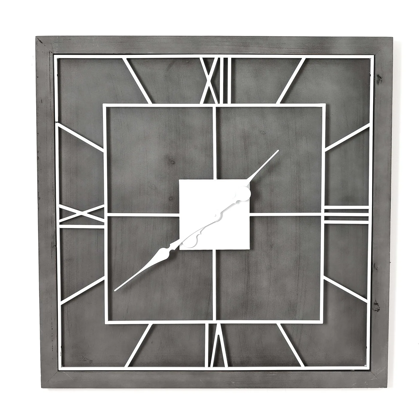 Decor material and finish reference for Williston Grey Square Wall Clock
