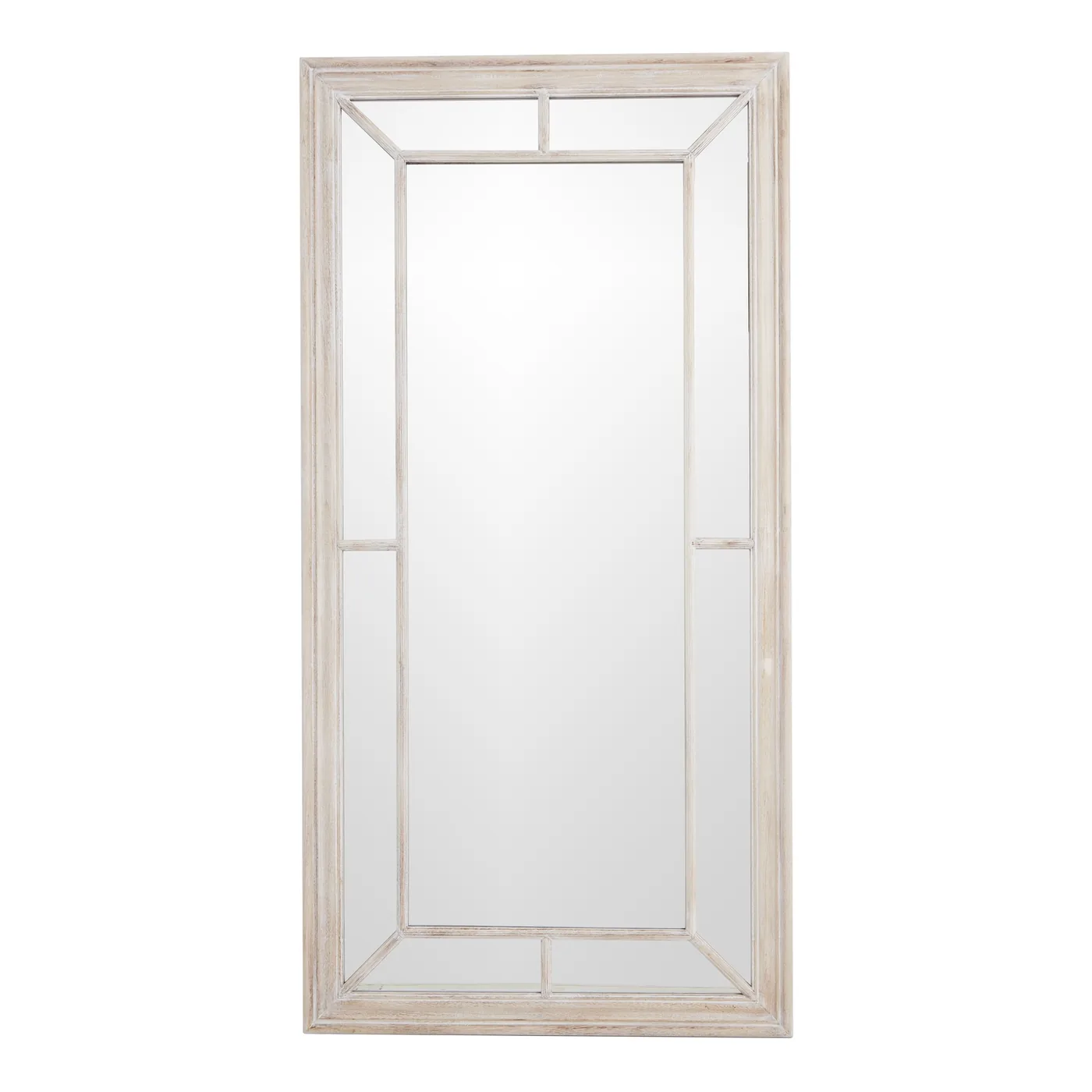 Mirrors material and finish reference for Large Washed Wood Framed Window Mirror