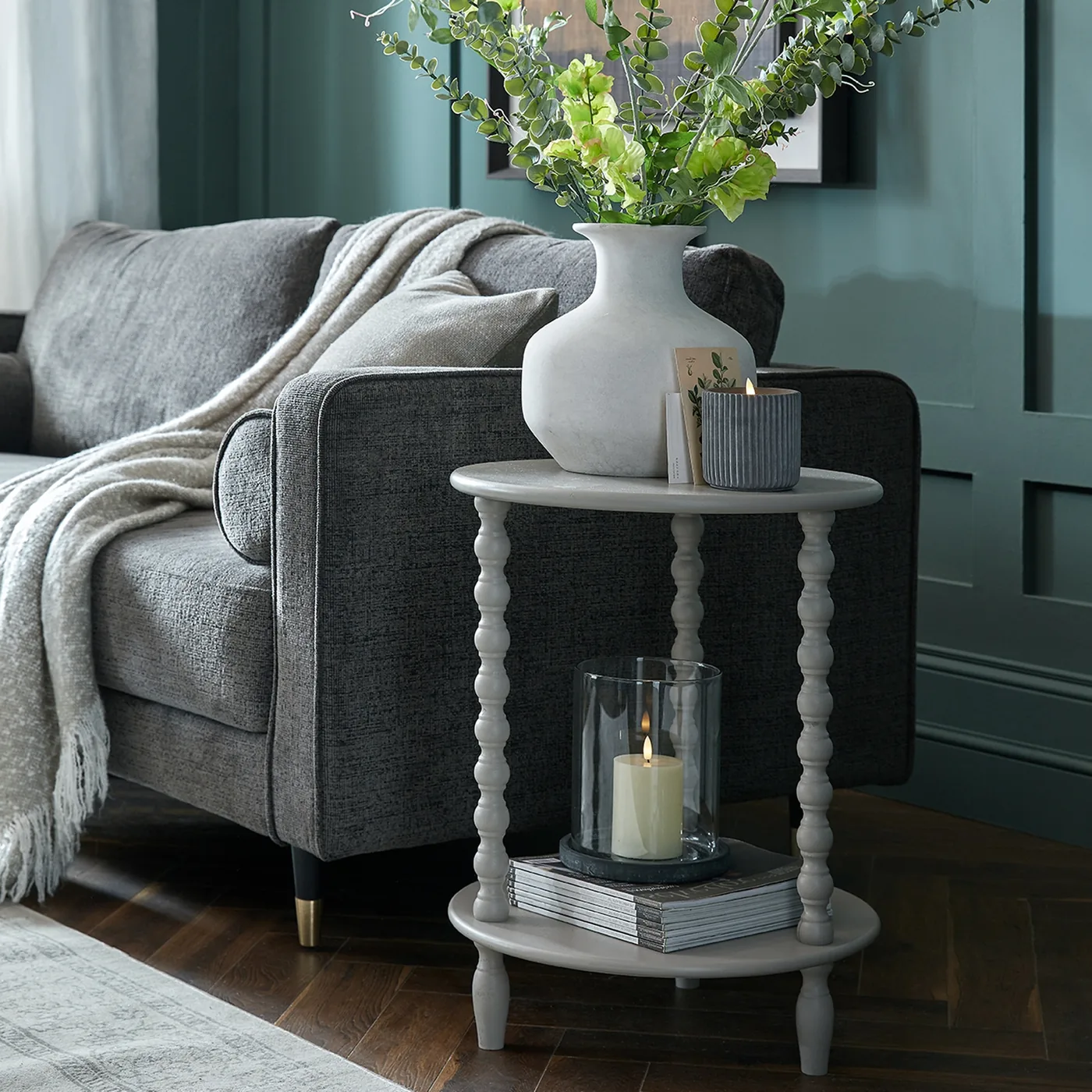 Tables material and finish reference for The Camden Collection Round Side Table