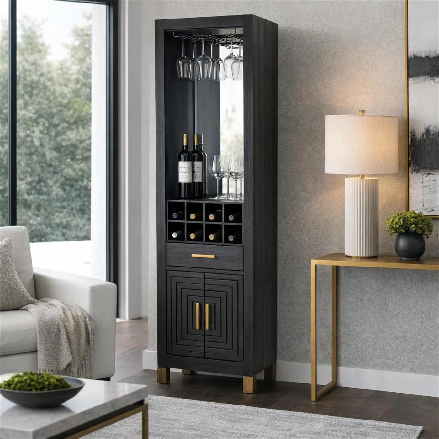 Storage material and finish reference for Lennox Black Drinks Unit