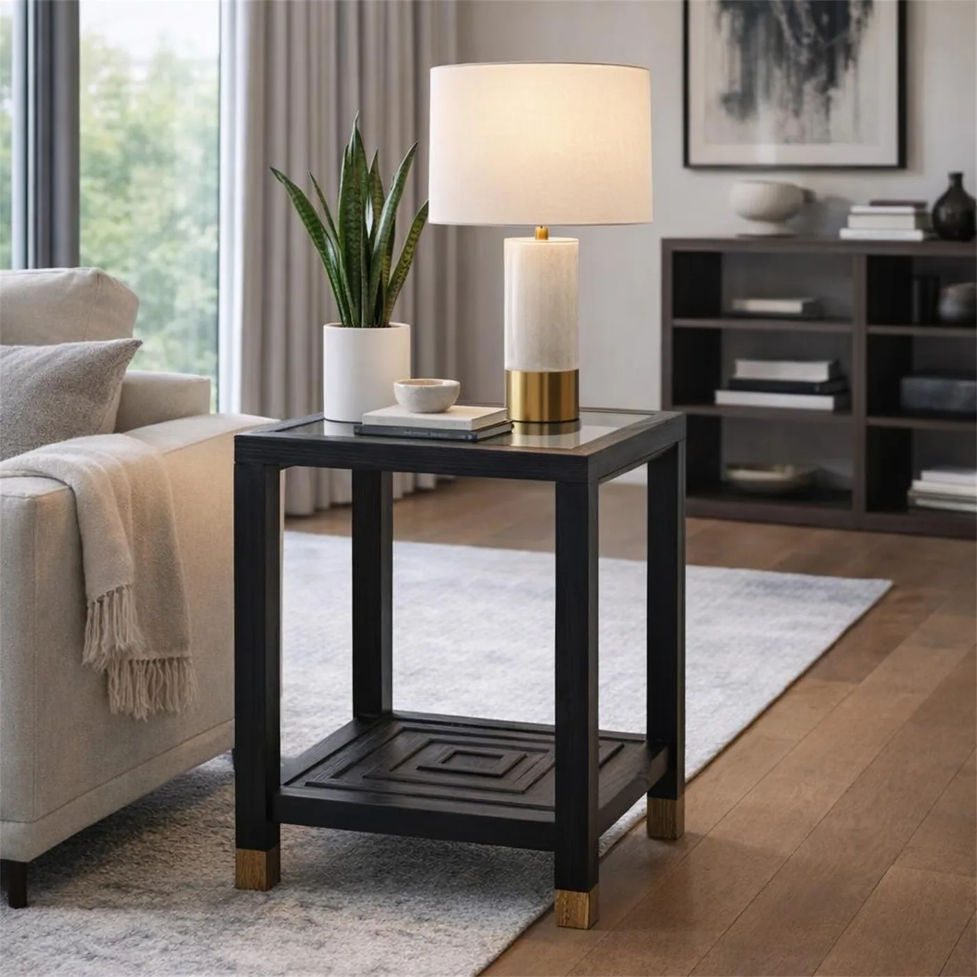 Tables material and finish reference for Lennox Black Side Table