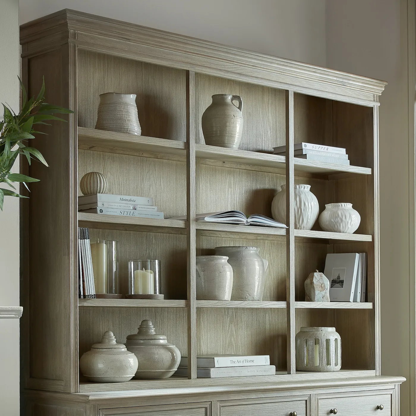 Storage material and finish reference for Delphine Collection 3 Shelf Large Dresser Top