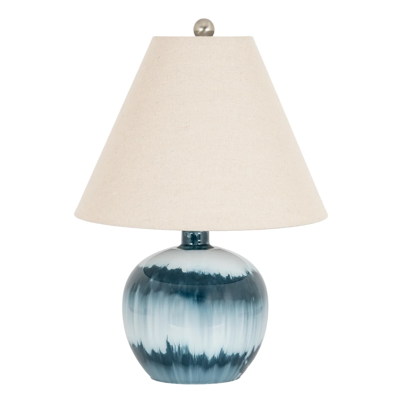 Lighting material and finish reference for Ocean Shadows Squat  Table Lamp With Linen Shade