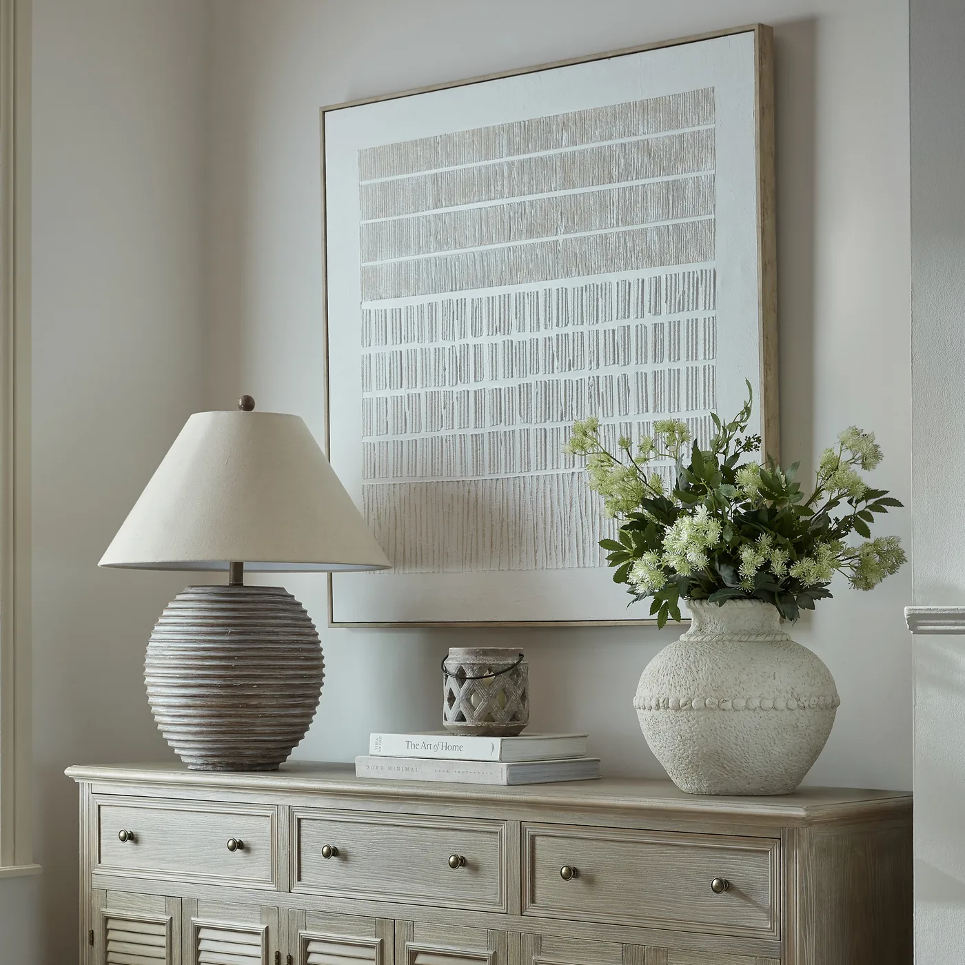 Decor material and finish reference for Sola Textured Line Canvas in Frame